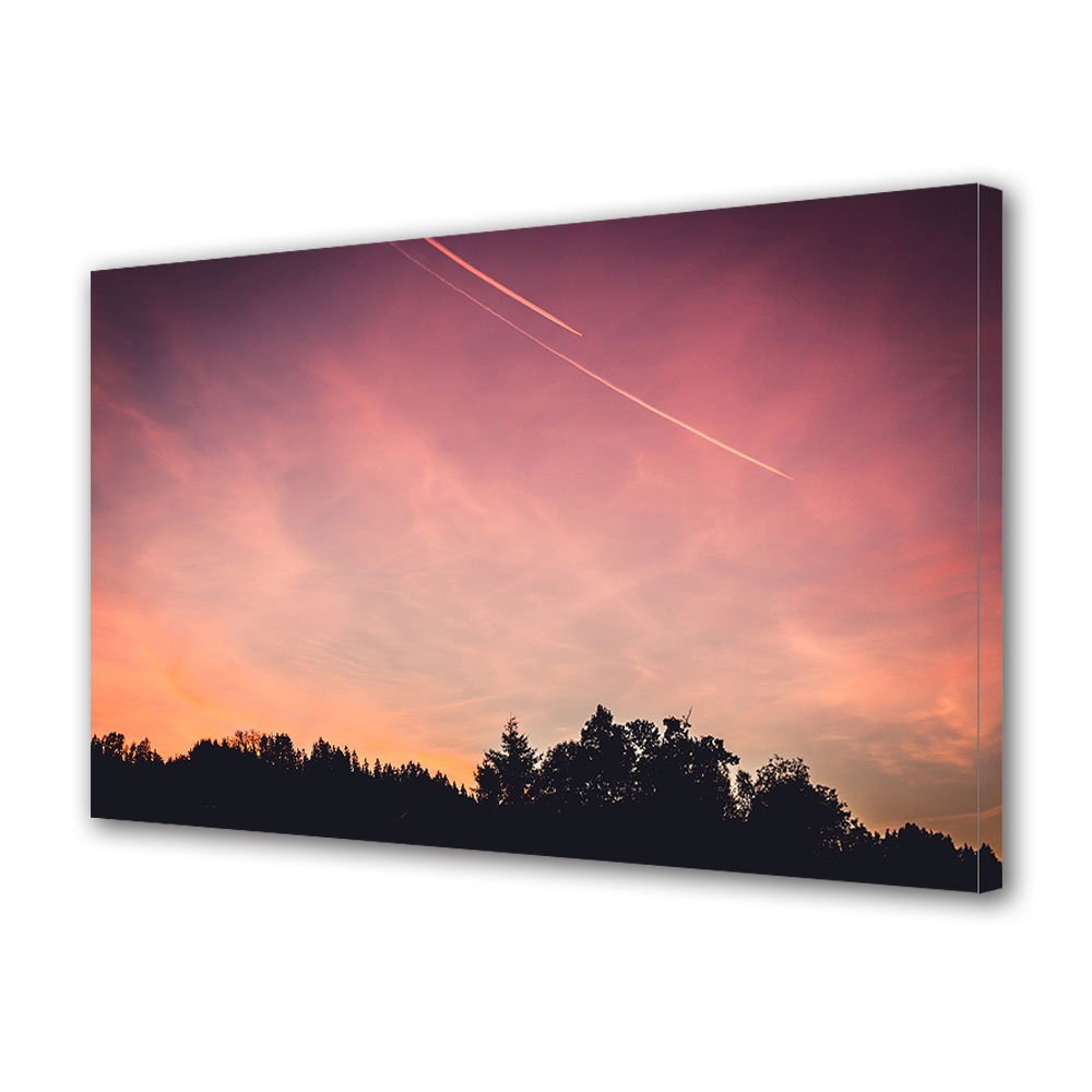 Tablou Canvas Luminos in intuneric VarioView LED, Toamna, Cer minunat la apus, 30 x 45 cm