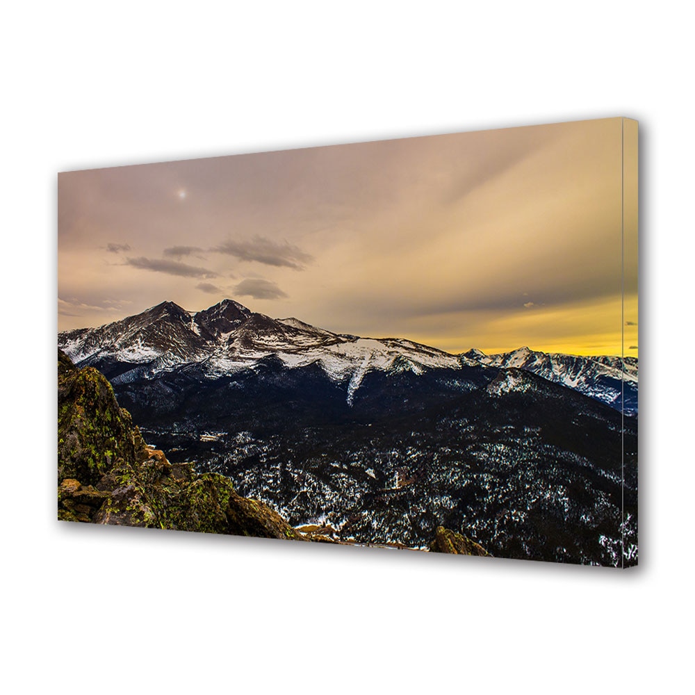 Tablou Canvas Luminos in intuneric VarioView LED, Toamna, Noaptea peste munti, 40 x 60 cm