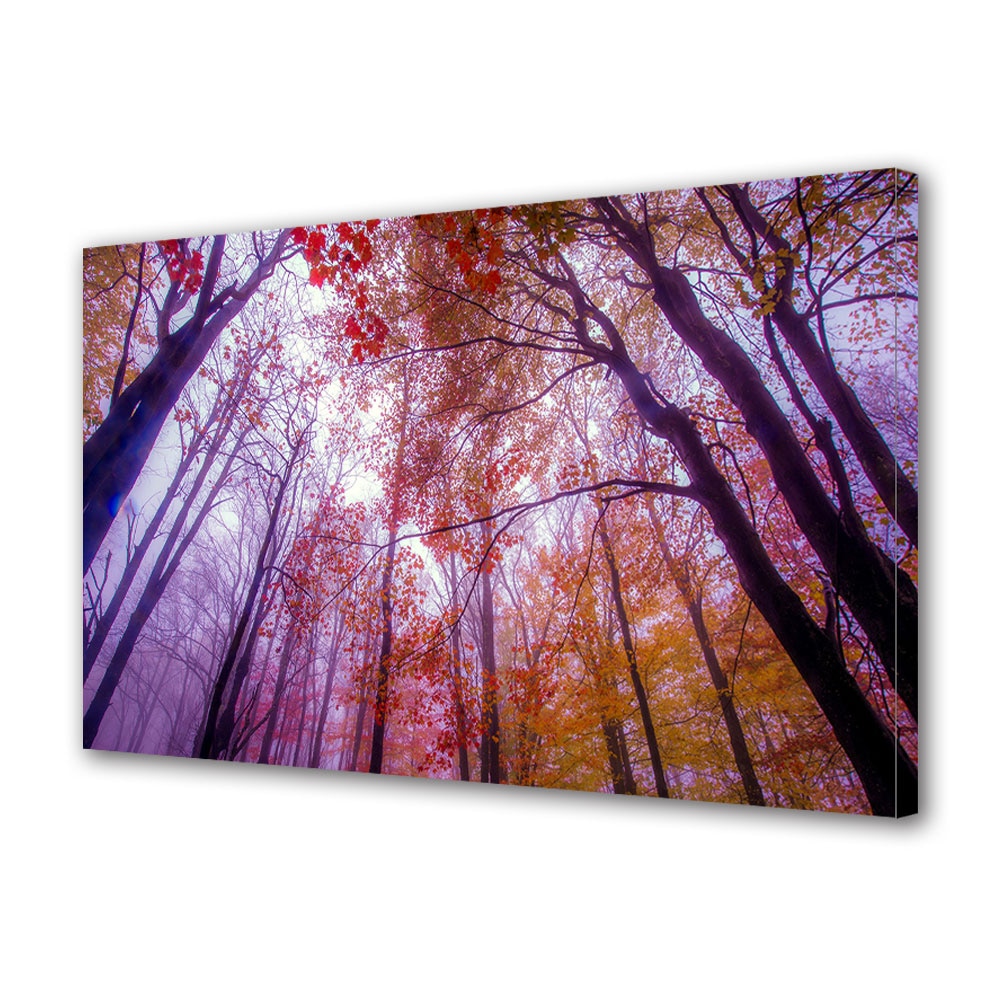 Tablou Canvas Luminos in intuneric VarioView LED, Toamna, Lumina violet, 30 x 45 cm
