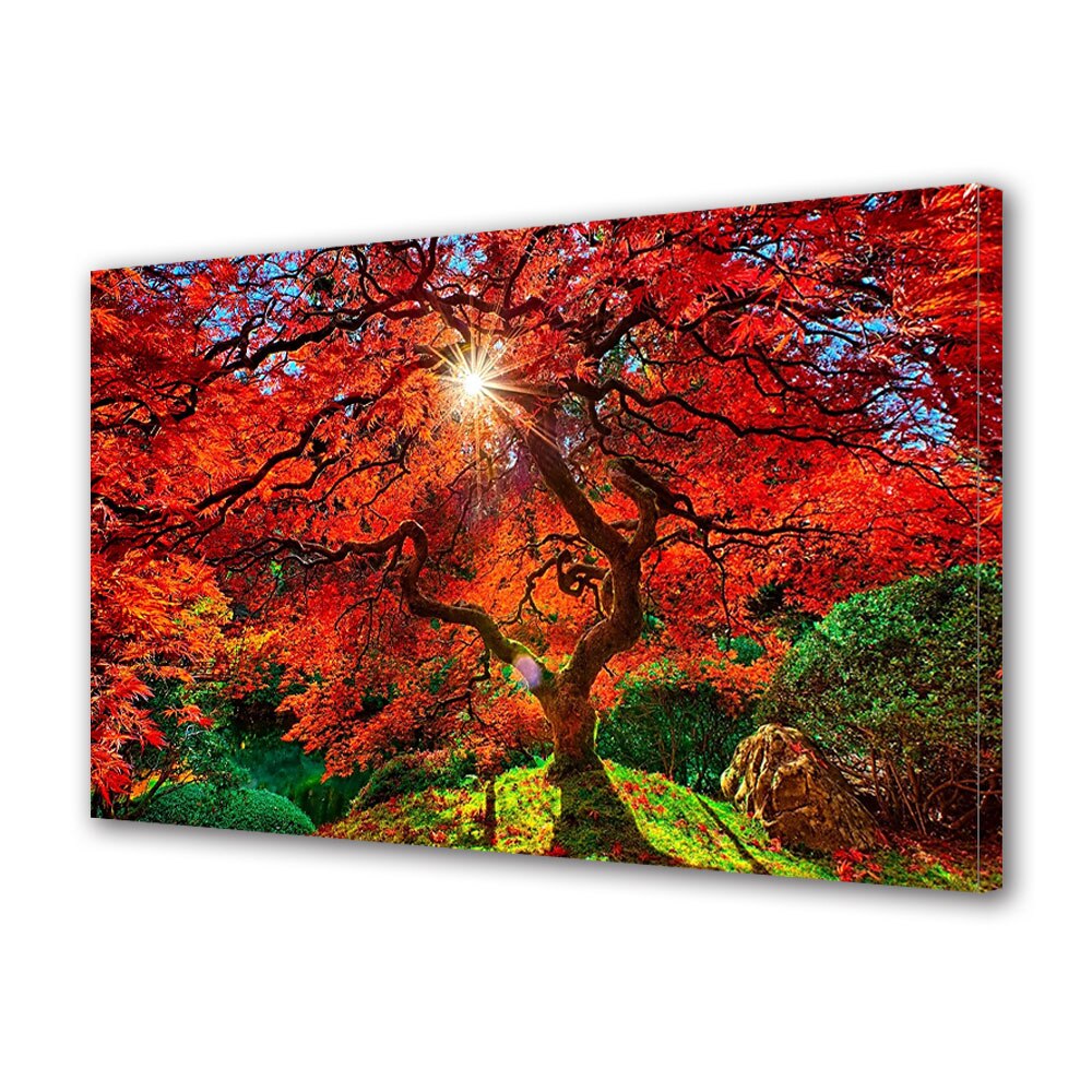 Tablou Canvas Luminos in intuneric VarioView LED, Toamna, Copacul vietii, 40 x 60 cm