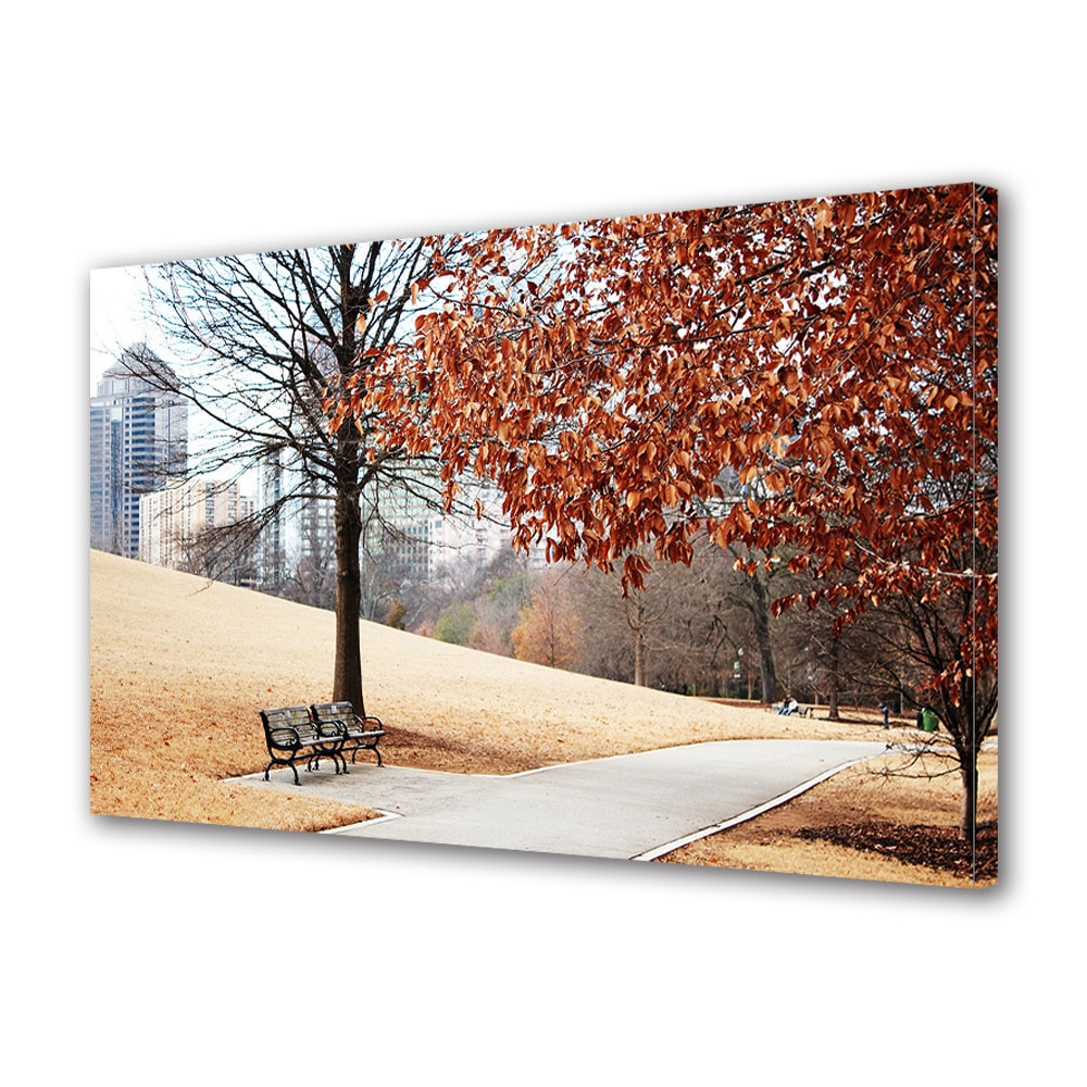 Tablou Canvas Luminos in intuneric VarioView LED, Toamna, Parc in centrul orasului, 30 x 45 cm