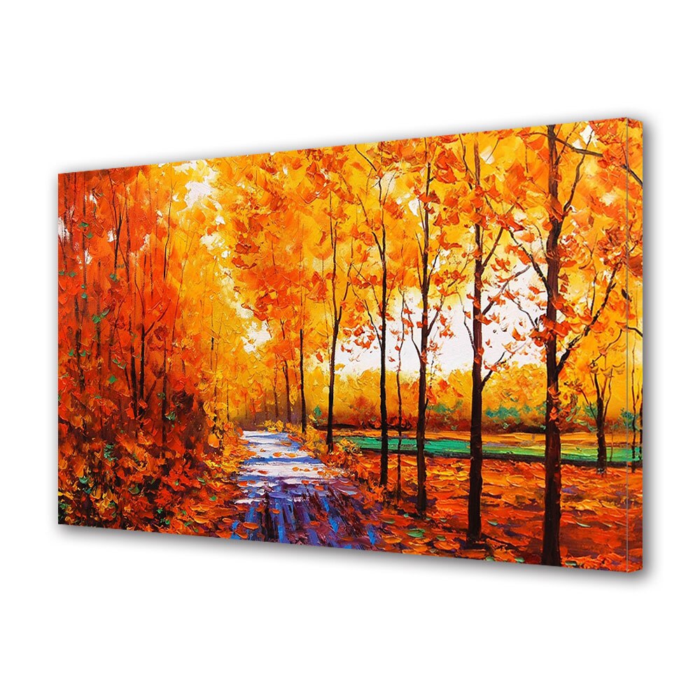 Tablou Canvas Luminos in intuneric VarioView LED, Toamna, Alee de toamna, 40 x 60 cm