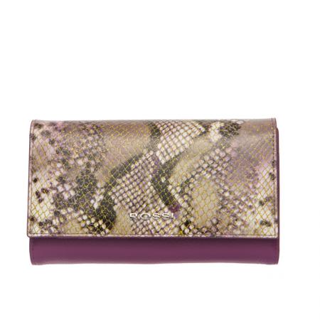 Portofel Rossi, RSC0323, Violet, Piele naturala