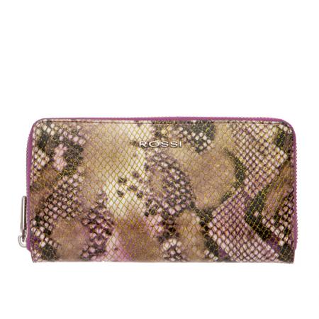 Portofel Rossi, RSC0423, Violet, Piele naturala