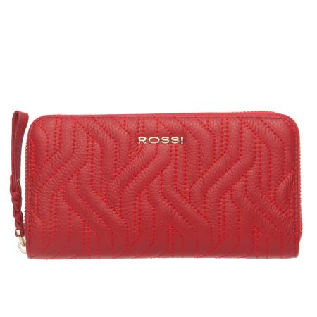 Portofel Rossi, RSC0631, Rosu, Piele naturala