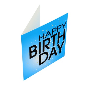 Felicitare Gold Blue B-day Felicitare Gold Blue B-day