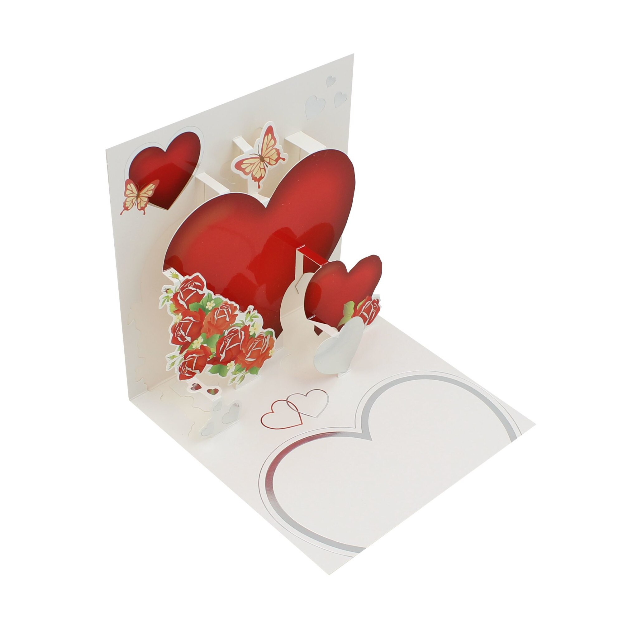 Felicitare 3D Premium Pop-up Hearts