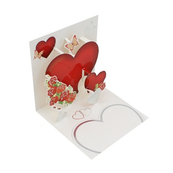 Felicitare 3D Premium Pop-up Hearts Felicitare 3D Premium Pop-up Hearts