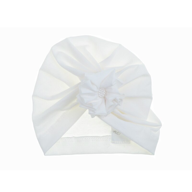 Turban pentru fete Mic Pitic TF5A, Alb, 44 cm