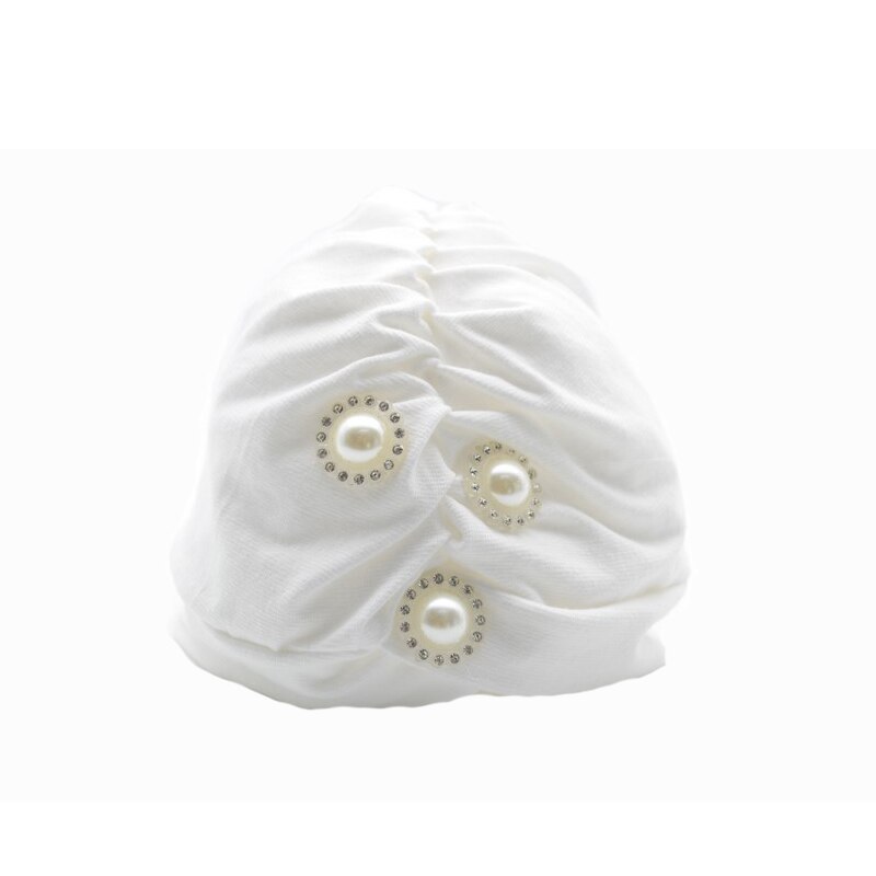 Turban pentru fete Mic Pitic TFA25A, Alb, 42 cm
