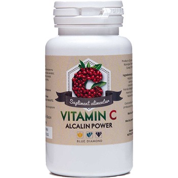 Vitamina C Alcalin Power din ascorbat de calciu si maces si acerola, 60 capsule, Blue Diamond Vitamina C Alcalin Power din ascorbat de calciu si maces si acerola, 60 capsule, Blue Diamond