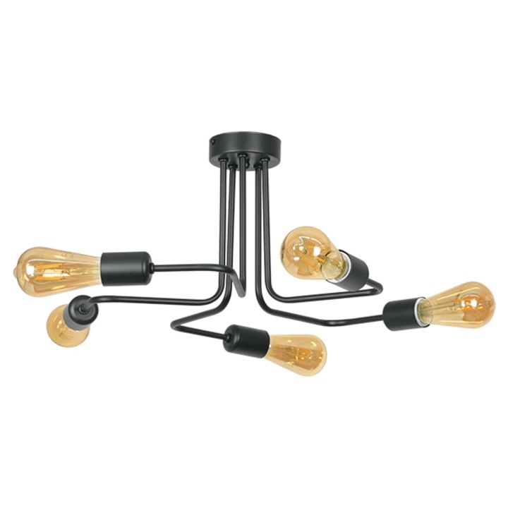 Полилей Lightstyle Тренто, 5хE27, Черен