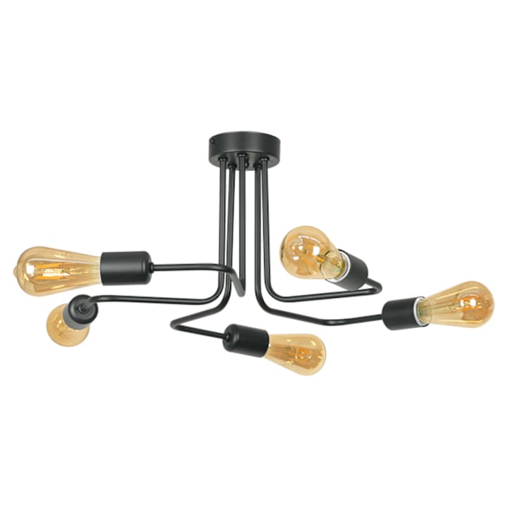 Полилей Lightstyle Тренто, 5хE27, Черен