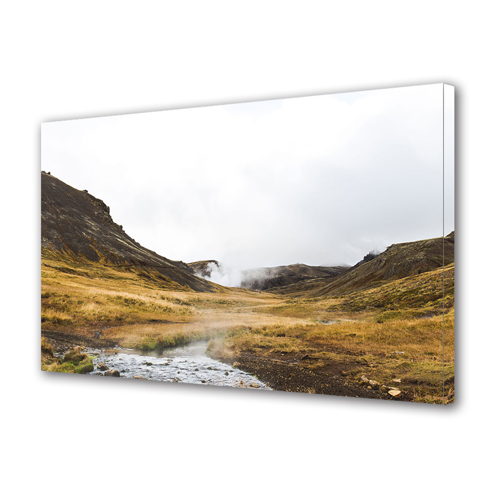 Tablou Canvas Luminos in intuneric VarioView LED, Toamna, Dealuri la sfarsit de toamna, 30 x 45 cm