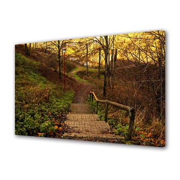 Tablou Canvas Luminos in intuneric VarioView LED, Toamna, Carare spre lac, 30 x 45 cm Tablou Canvas Luminos in intuneric VarioView LED, Toamna, Carare spre lac, 30 x 45 cm