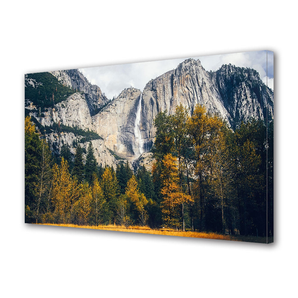 Tablou Canvas Luminos in intuneric VarioView LED, Toamna, Cascada impresionanta, 40 x 60 cm