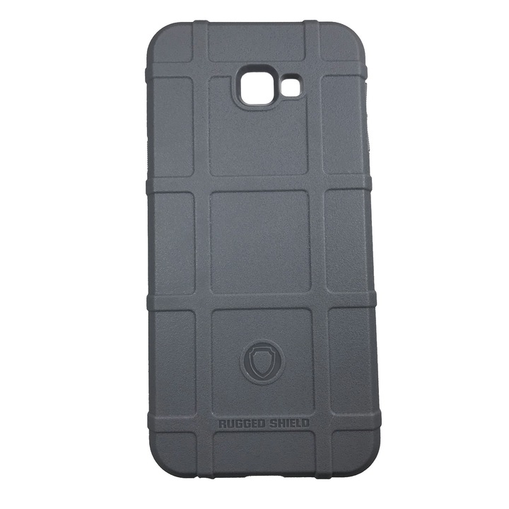 Husa compatibila cu Samsung Galaxy J4 Plus, Rugged Shield, policarbonat, Antishock, Gri