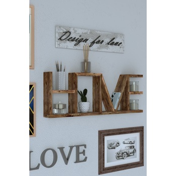 Raft de perete din lemn Homs Home, 75 x 8 x 27 cm, maro Raft de perete din lemn Homs Home, 75 x 8 x 27 cm, maro