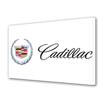 Tablou Canvas Luminos in intuneric VarioView LED, Auto Moto, Cadillac Logo, 30 x 45 cm