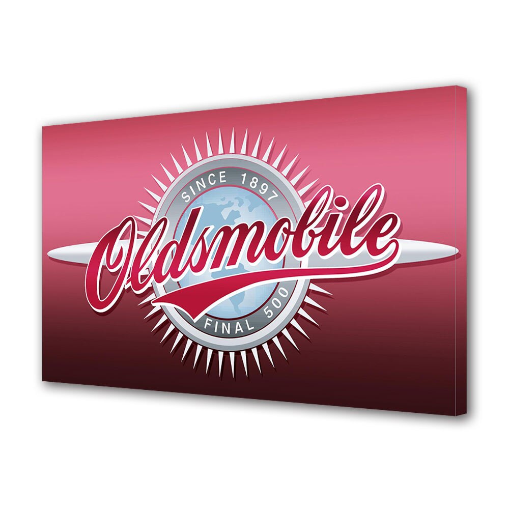 Tablou Canvas Luminos in intuneric VarioView LED, Auto Moto, Oldsmobile Logo, 40 x 60 cm
