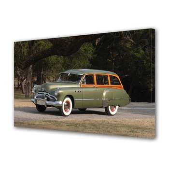 Tablou Canvas Luminos in intuneric VarioView LED, Auto Moto, 1949 Buick Super Estate Wagon, 30 x 45 cm