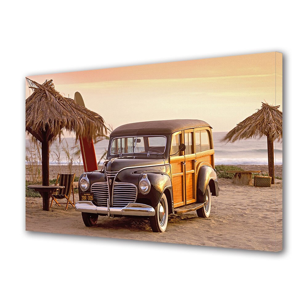 Tablou Canvas Luminos in intuneric VarioView LED, Auto Moto, Buick de Lemn, 40 x 60 cm