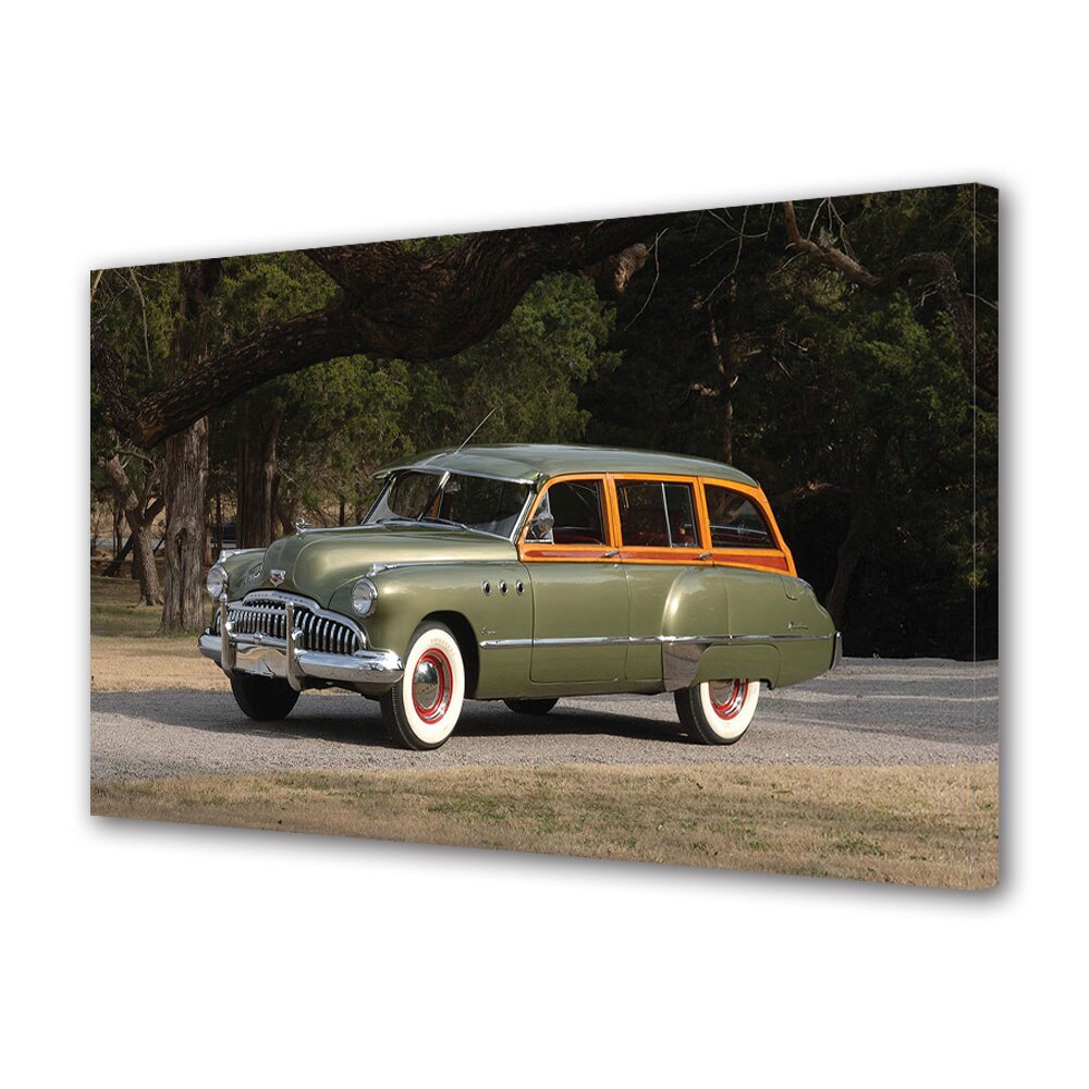 Tablou Canvas Luminos in intuneric VarioView LED, Auto Moto, 1949 Buick Super Estate Wagon, 40 x 60 cm