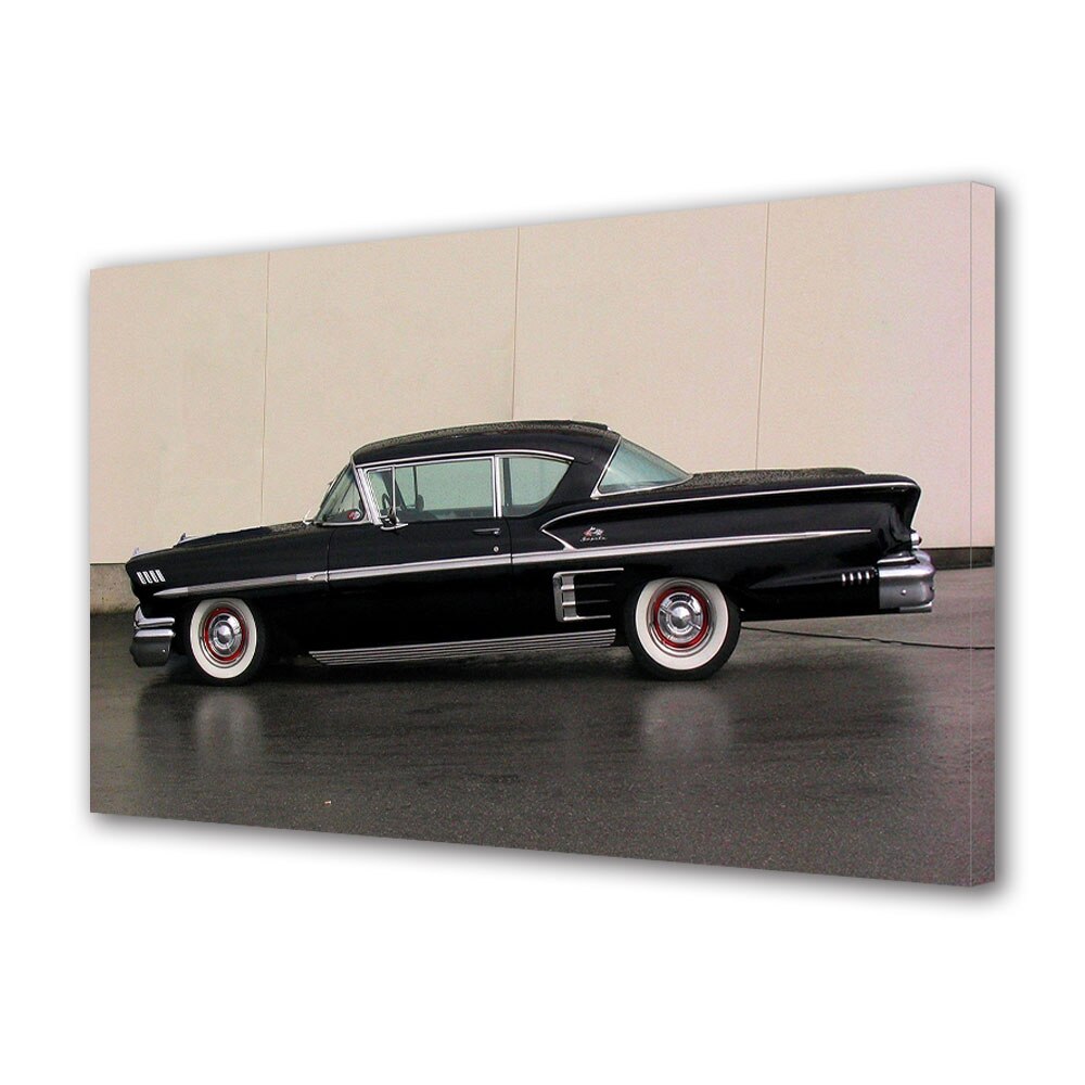 Tablou Canvas Luminos in intuneric VarioView LED, Auto Moto, Chevrolet Bel Air Impala 1958, 30 x 45 cm