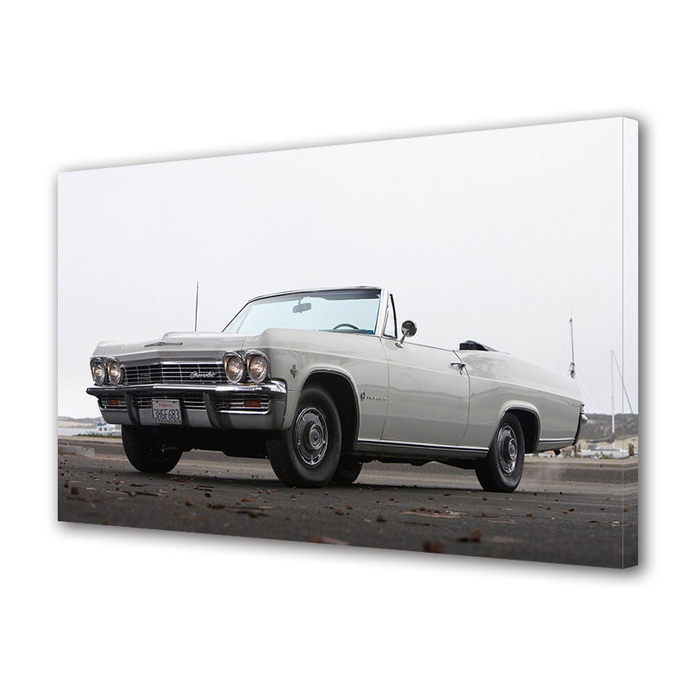 Tablou Canvas Luminos in intuneric VarioView LED, Auto Moto, Chevrolet Impala 327 Convertible 1965, 30 x 45 cm
