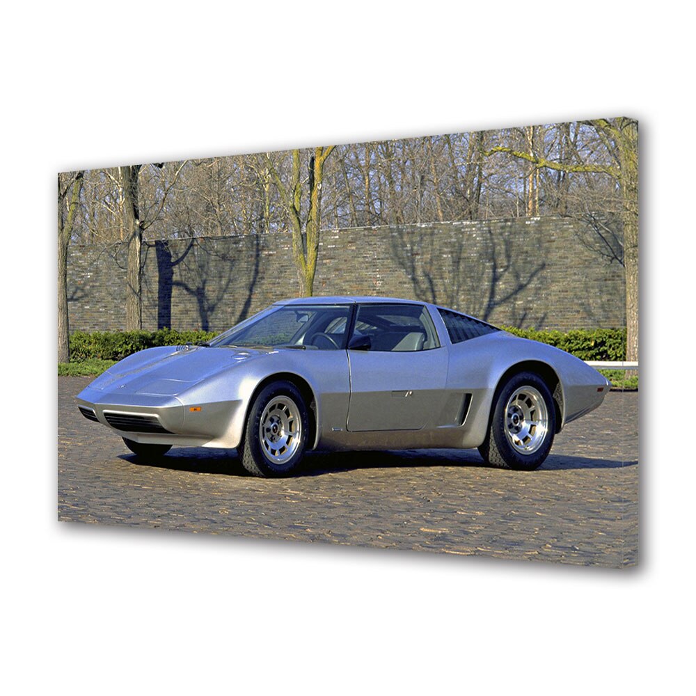 Tablou Canvas Luminos in intuneric VarioView LED, Auto Moto, Chevrolet Aerovette Concept 1973, 30 x 45 cm