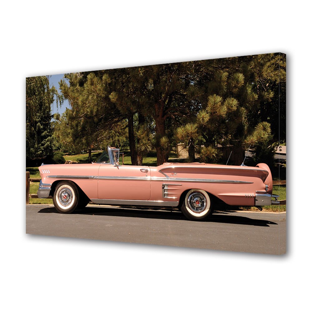 Tablou Canvas Luminos in intuneric VarioView LED, Auto Moto, Chevrolet Bel Air Impala Convertible 1958, 30 x 45 cm