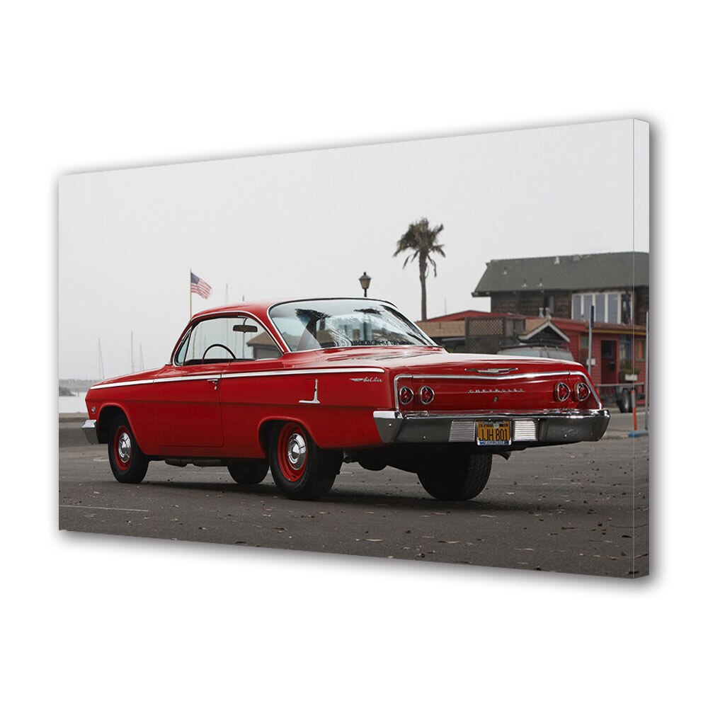 Tablou Canvas Luminos in intuneric VarioView LED, Auto Moto, Chevrolet Bel Air Sport Coupe 1962, 30 x 45 cm