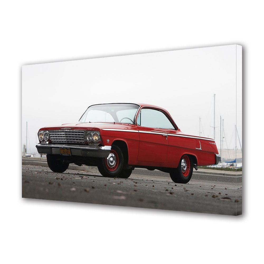 Tablou Canvas Luminos in intuneric VarioView LED, Auto Moto, Chevrolet Bel Air Sport Coupe 1962, 30 x 45 cm