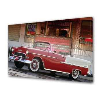 Tablou Canvas Luminos in intuneric VarioView LED, Auto Moto, Chevrolet Belair Convertible 1955, 40 x 60 cm Tablou Canvas Luminos in intuneric VarioView LED, Auto Moto, Chevrolet Belair Convertible 1955, 40 x 60 cm