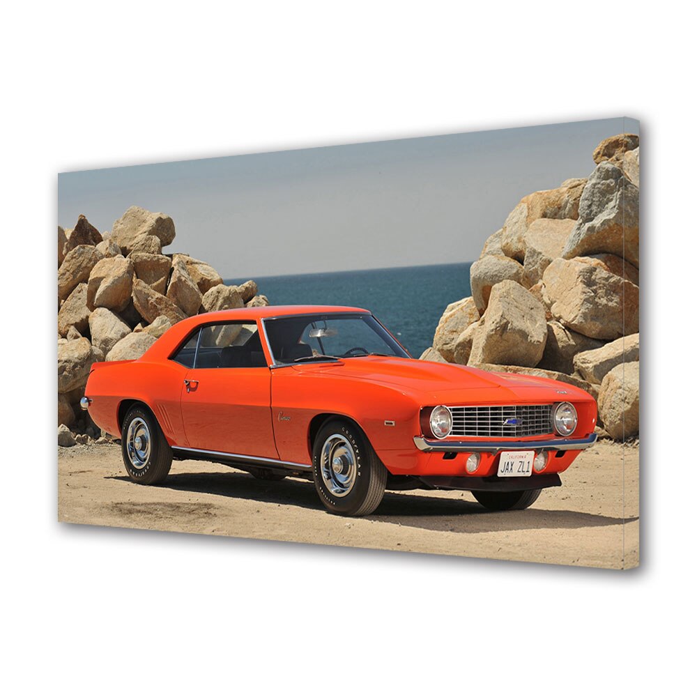 Tablou Canvas Luminos in intuneric VarioView LED, Auto Moto, Chevrolet Camaro ZL-1 (MkI) 1969, 40 x 60 cm
