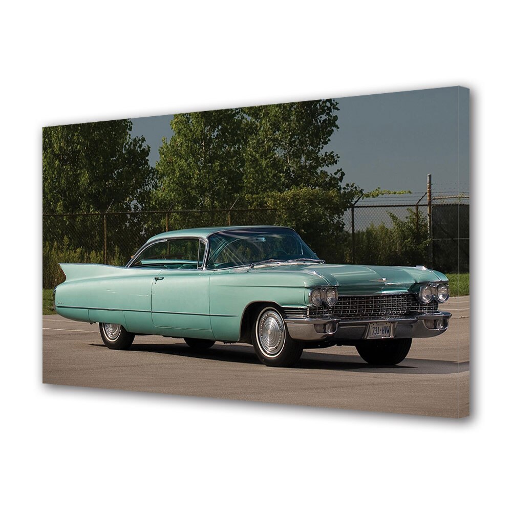 Tablou Canvas Luminos in intuneric VarioView LED, Auto Moto, Cadillac Sixty-Two Coupe DeVille 1960, 30 x 45 cm