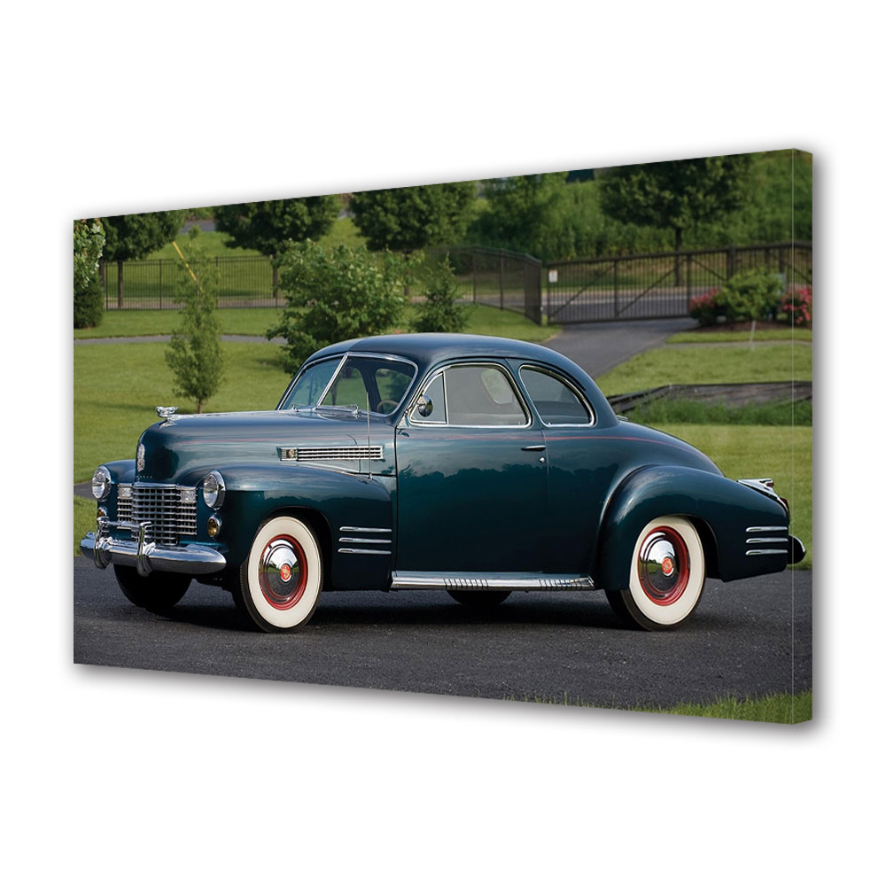 Tablou Canvas Luminos in intuneric VarioView LED, Auto Moto, Cadillac Sixty-Two Coupe 1941, 40 x 60 cm