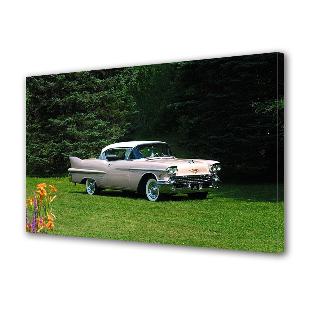 Tablou Canvas Luminos in intuneric VarioView LED, Auto Moto, Cadillac Coupe DeVille 1957, 30 x 45 cm