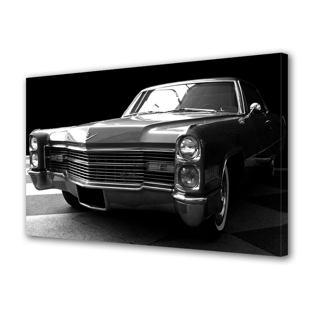 Tablou Canvas Luminos in intuneric VarioView LED, Auto Moto, Cadillac Coupe deVille 1966, 30 x 45 cm