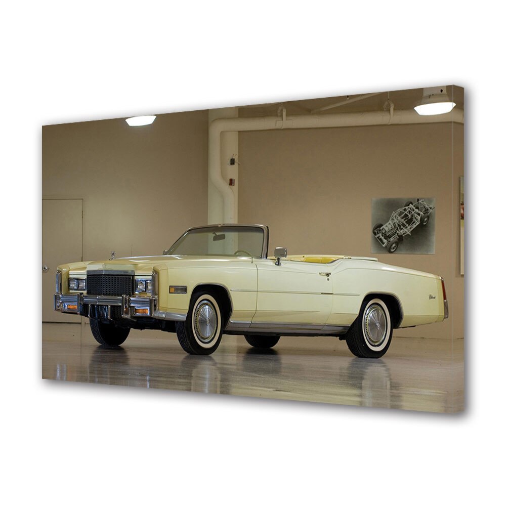 Tablou Canvas Luminos in intuneric VarioView LED, Auto Moto, Cadillac Eldorado Convertible 1976, 40 x 60 cm
