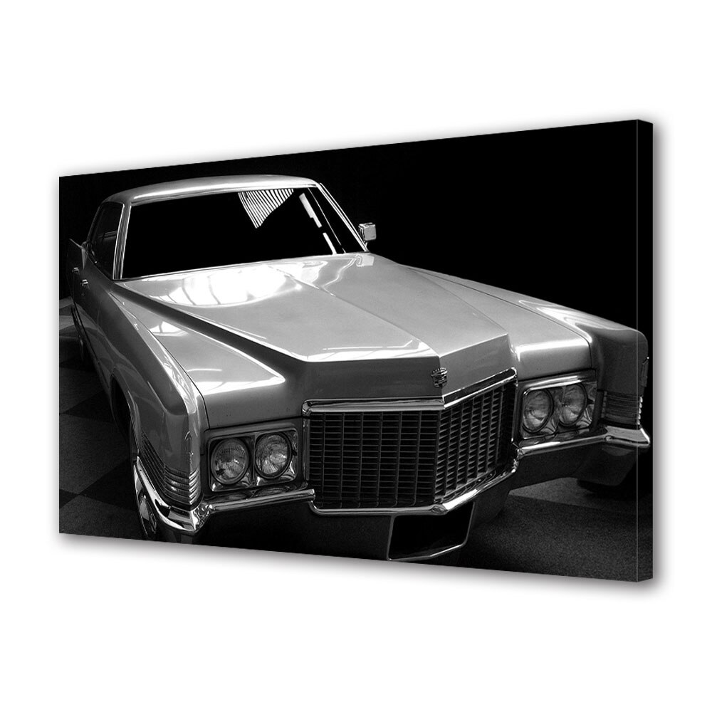 Tablou Canvas Luminos in intuneric VarioView LED, Auto Moto, Cadillac Hardtop Sedan DeVille 1970, 40 x 60 cm