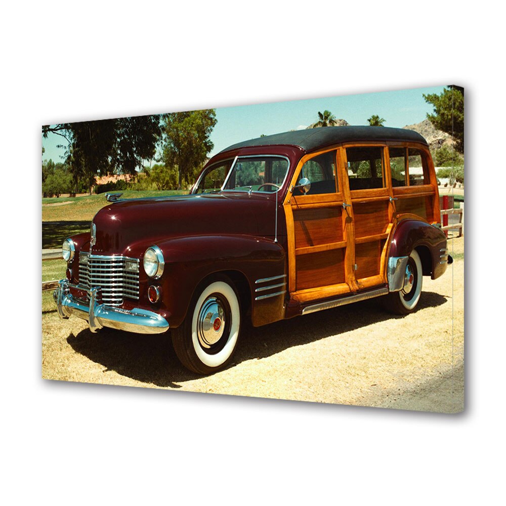 Tablou Canvas Luminos in intuneric VarioView LED, Auto Moto, 1941 Cadillac Series 61 Station Wagon, 40 x 60 cm