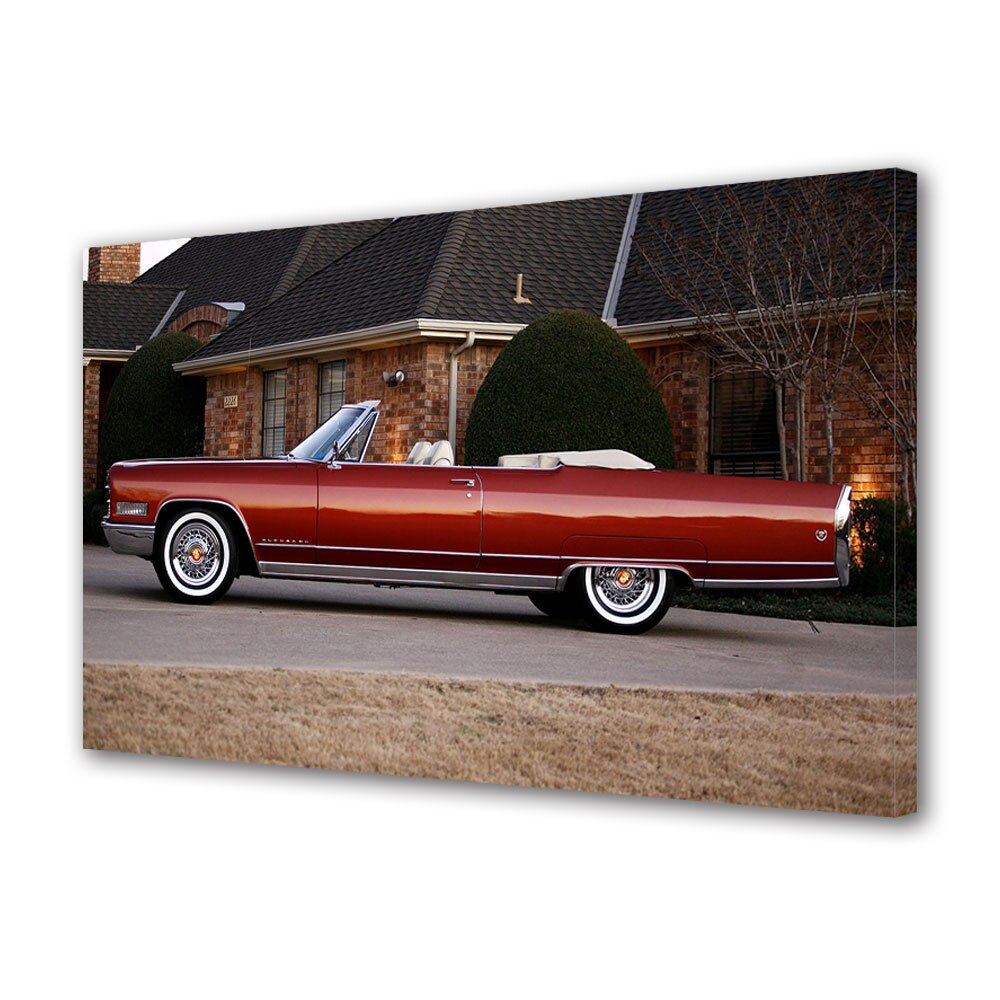 Tablou Canvas Luminos in intuneric VarioView LED, Auto Moto, Cadillac Fleetwood Eldorado Convertible 1966, 40 x 60 cm
