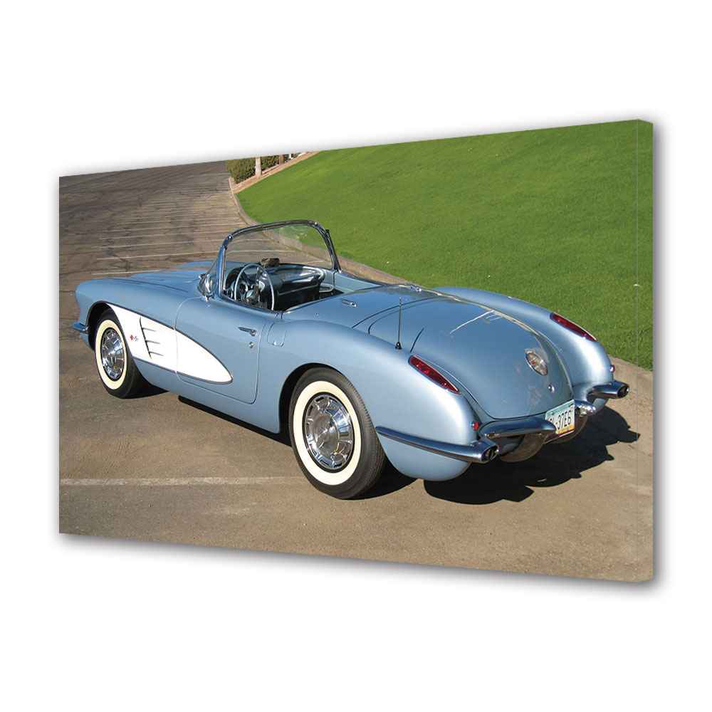 Tablou Canvas Luminos in intuneric VarioView LED, Auto Moto, Corvette C1 1959-60, 30 x 45 cm