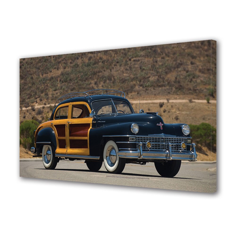 Tablou Canvas Luminos in intuneric VarioView LED, Auto Moto, 1947 Chrysler Town & Country, 30 x 45 cm