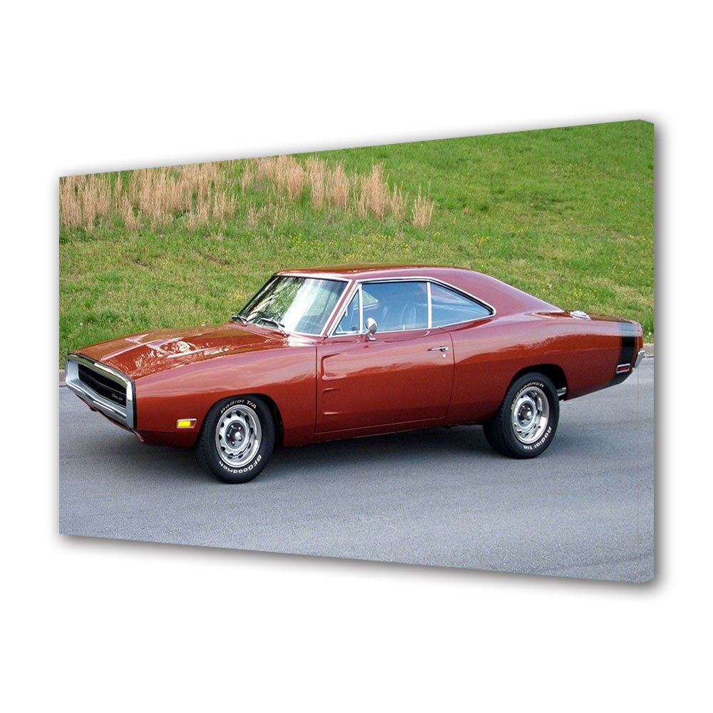 Tablou Canvas Luminos in intuneric VarioView LED, Auto Moto, Dodge Charger 500 1970, 40 x 60 cm