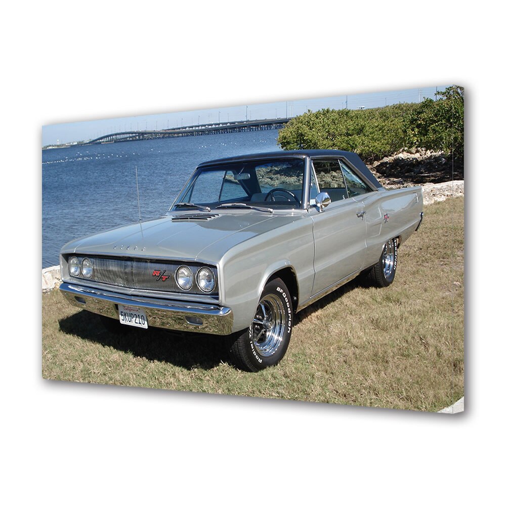 Tablou Canvas Luminos in intuneric VarioView LED, Auto Moto, Dodge Coronet R-T 1967, 30 x 45 cm