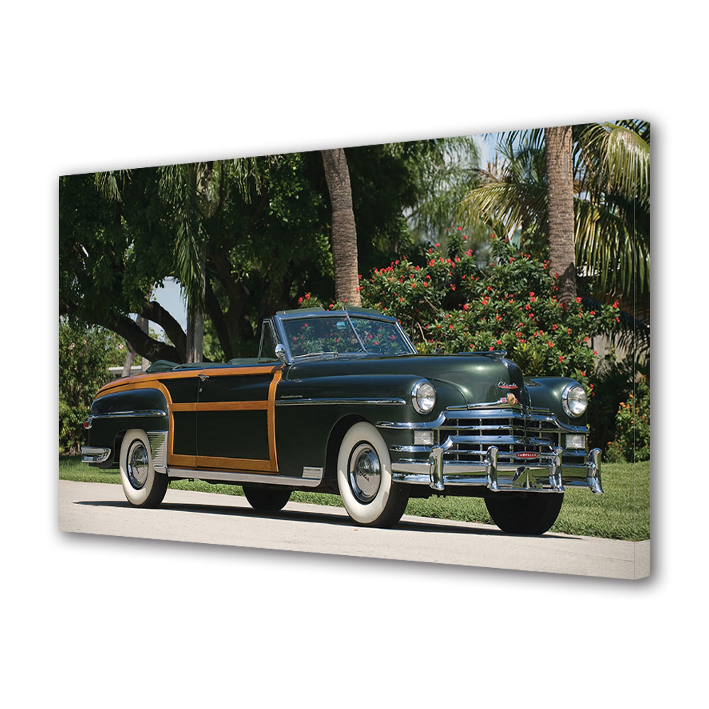 Tablou Canvas Luminos in intuneric VarioView LED, Auto Moto, 1949 Chrysler Town & Country Convertible, 40 x 60 cm