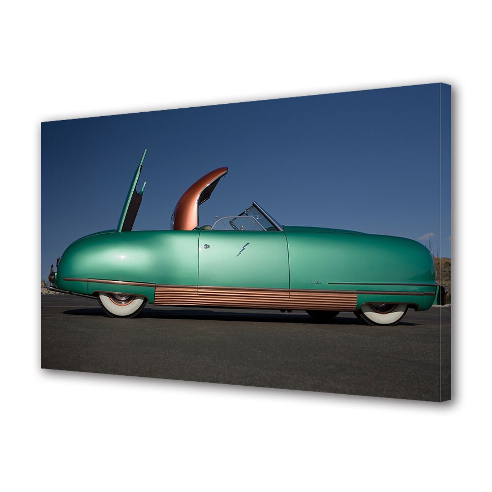 Tablou Canvas Luminos in intuneric VarioView LED, Auto Moto, Chrysler Thunderbolt Concept Car 1940, 30 x 45 cm