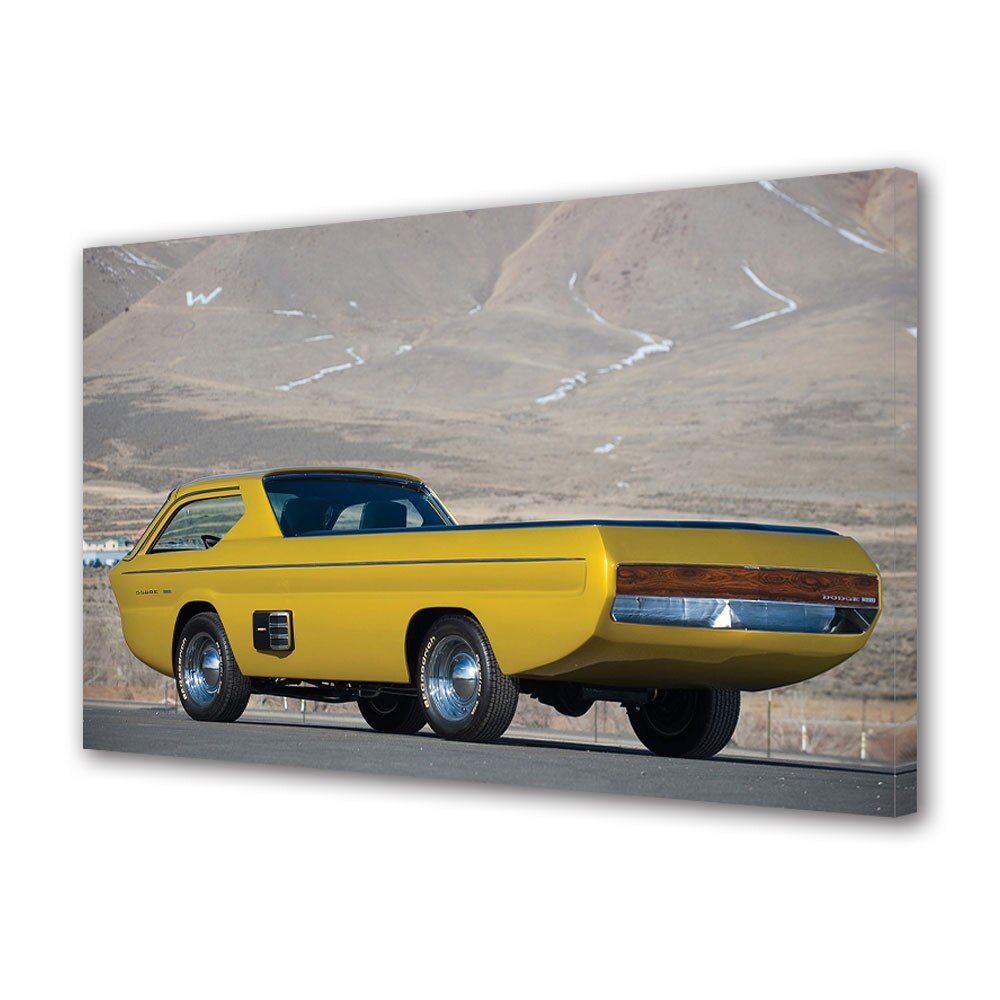 Tablou Canvas Luminos in intuneric VarioView LED, Auto Moto, Dodge Pickup Deora 1966, 30 x 45 cm